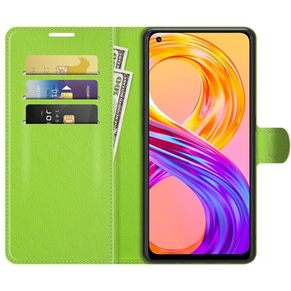 

Чехол Fiji Luxury для Realme 8 / Realme 8 Pro книжка зеленый