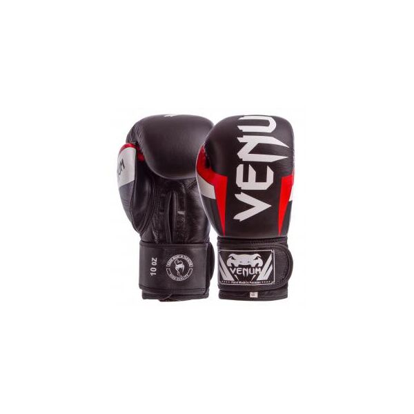 Перчатки боксерские кожаные VNM ELITE NEO BO-5238 12 унций черный-красный