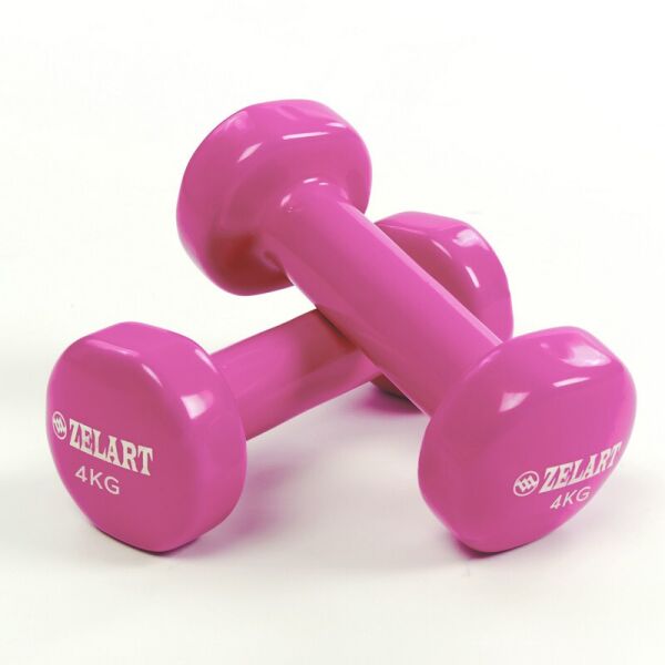 

Гантели для фитнеса с виниловым покрытием Zelart Beauty (2x4кг) TA-5225-4 (2шт,, фиолетовый)