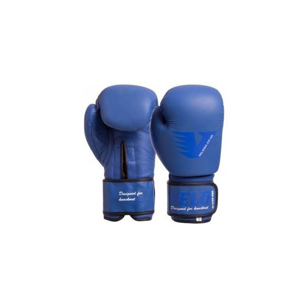 

Перчатки боксерские кожаные VELO VL-8187 10 унций синий