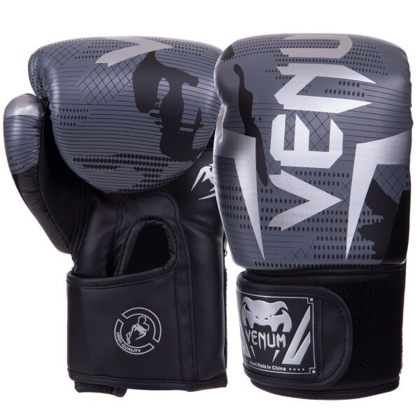 

Перчатки боксерские PU на липучке VNM BO-2532 (р-р 10oz, черный-серый камуфляж)