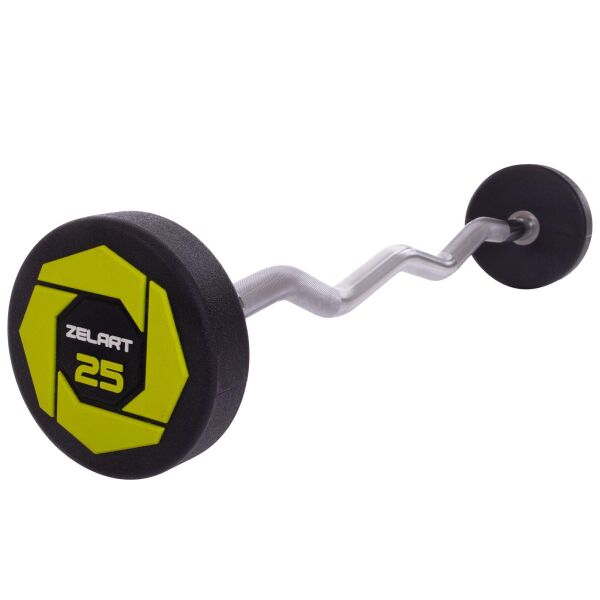 Штанга фиксированная изогнутая полиуретановая Zelart Urethane Barbell TA-2690-25 длина-106см 25кг
