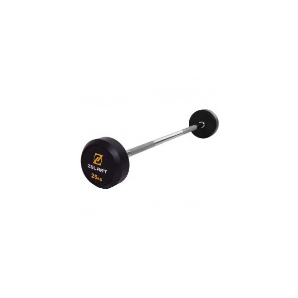 

Штанга фиксированная прямая обрезиненная Zelart Rubber Coated Barbell TA-2685-25 длина-95см 25кг