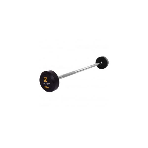

Штанга фиксированная прямая обрезиненная Zelart Rubber Coated Barbell TA-2685-20 длина-95см 20кг