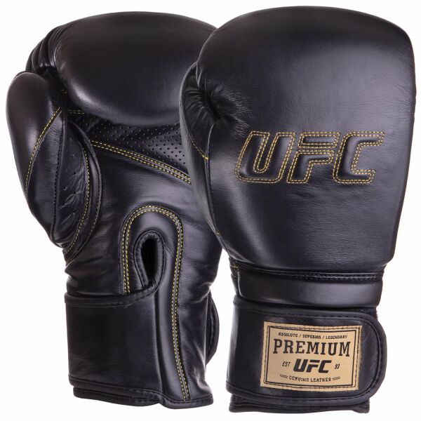 

Перчатки боксерские кожаные UFC PRO Prem Hook Loop UHK-75051 18 унций черный