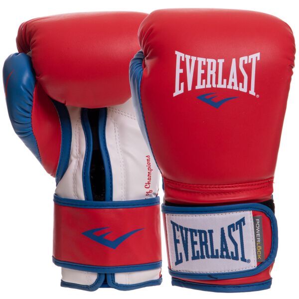 

Перчатки боксерские EVERLAST POWERLOCK P00000730 16 унций красный-синий