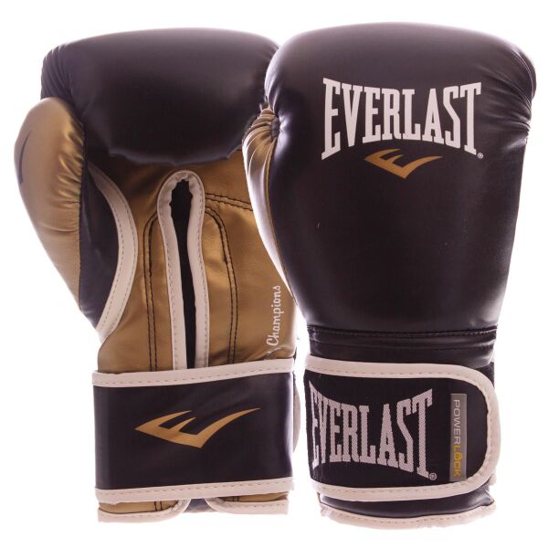 

Перчатки боксерские EVERLAST POWERLOCK P00000723 14 унций черный-золотой
