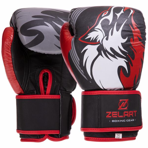 

Перчатки боксерские кожаные Zelart VL-3084 14 унции черный