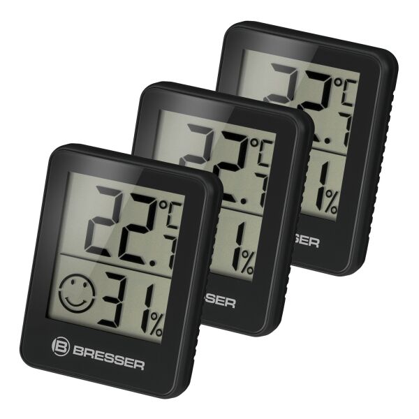 

Термометр-гигрометр Bresser Temeo Hygro Indicator (3шт) Black (7000010CM3000)