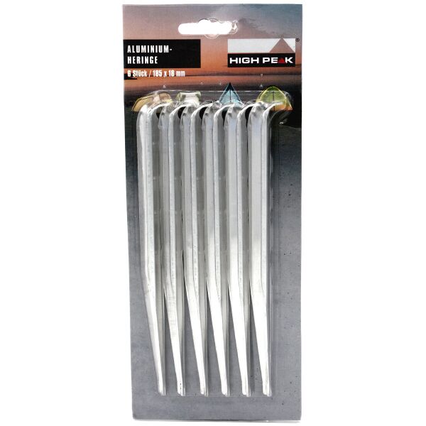 

Колышки High Peak Alloy V-Peg 18,5 см 6 шт. Silver (42225)