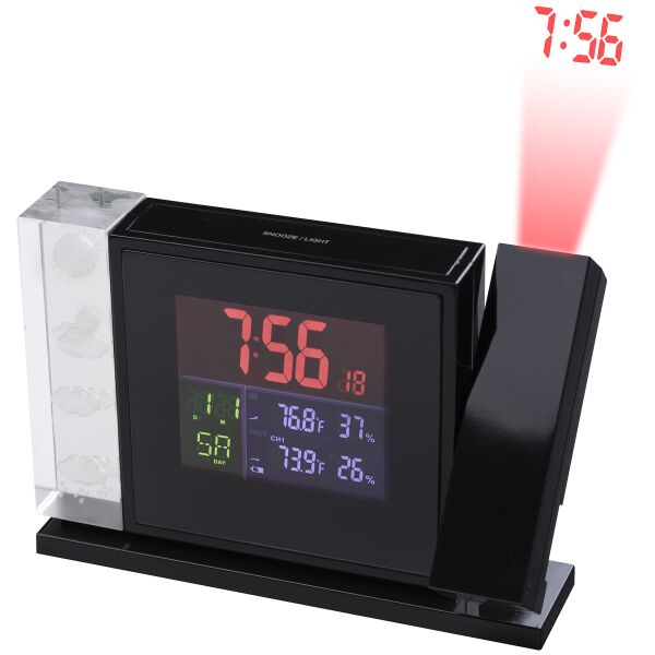 

Метеостанция Bresser MyTime Crystal P Colour Projection Alarm Clock and Weather Stations Black (7060100) Refurbished