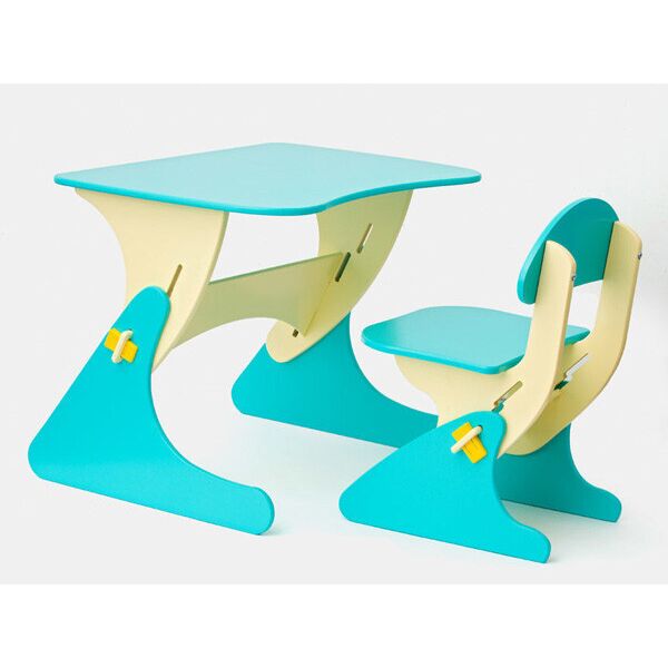 

Детский стул и стол голубой KinderSt-5