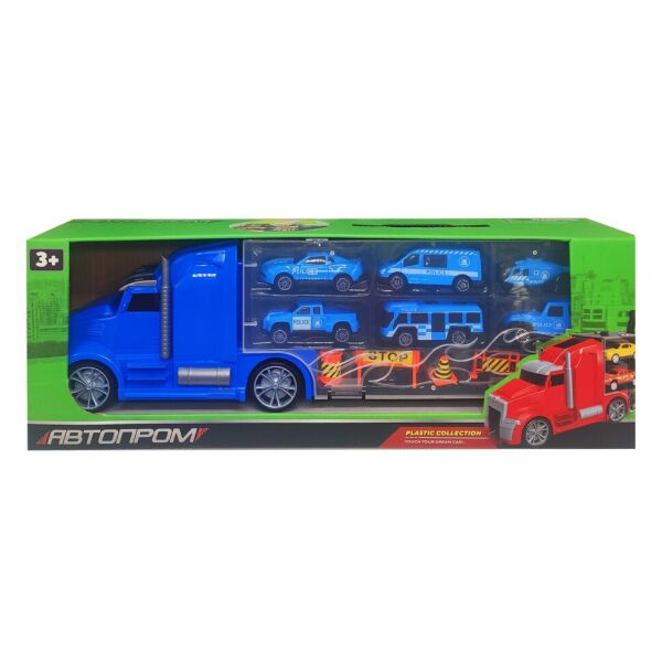 

Игровой набор "Трейлер с машинками" АвтоПром 7979 (Синий)