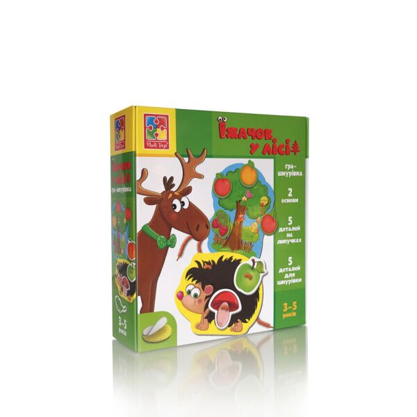 

Игра-шнуровка с липучками "Ежик в лесу" Vladi Toys VT1804-45 укр
