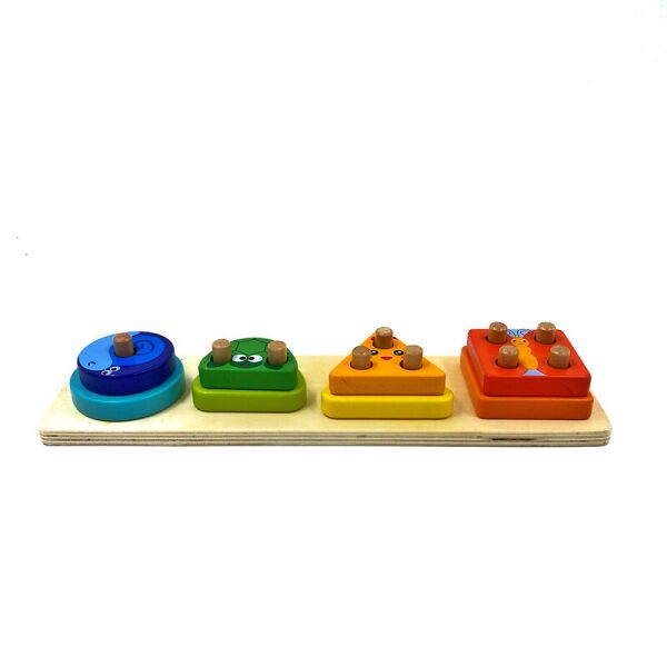 

Деревянный сортер Jia Yue Toys 30 см платформа с колышками"Геометрические фигуры" развивающая игрушка для детей