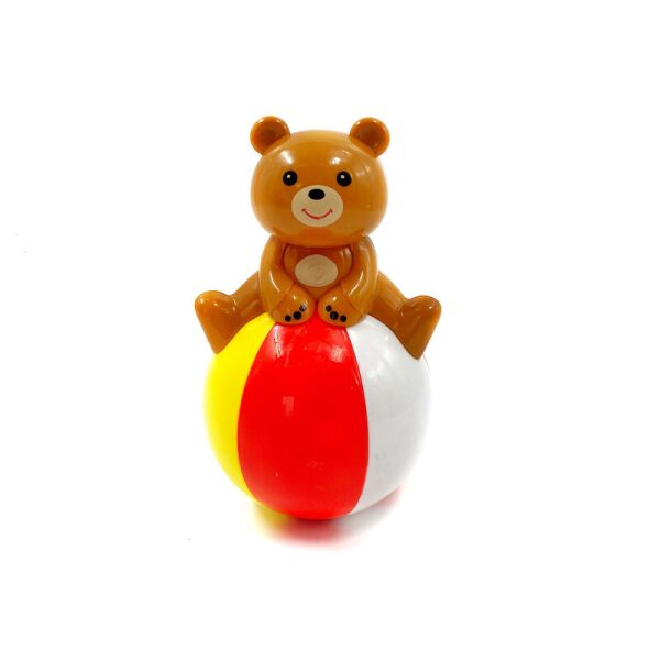 

Интерактивная неваляшка Baby Toys 13 см Мишка со звуками колокольчика Разноцветная