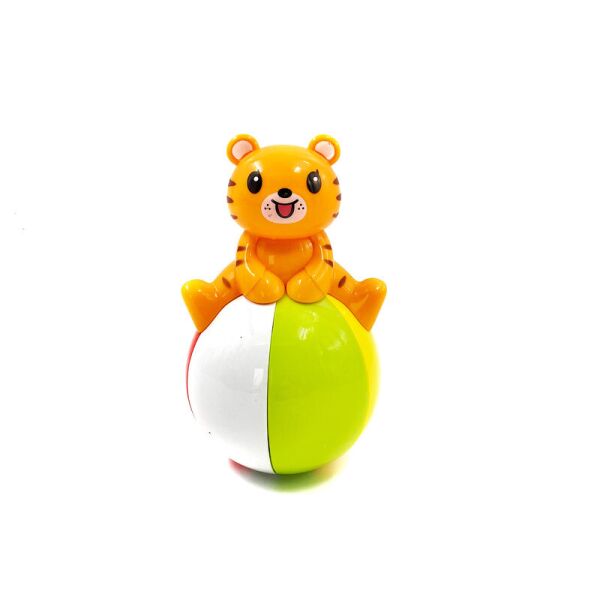

Интерактивная неваляшка Baby Toys 13 см Тигр со звуками колокольчика Разноцветная