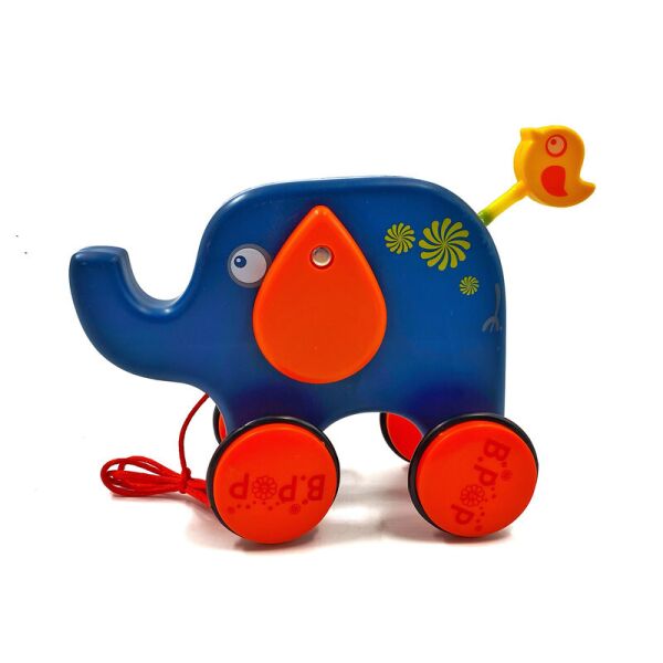

Каталка на шнурке Jia Yue Toys Слоник 21 см Разноцветная