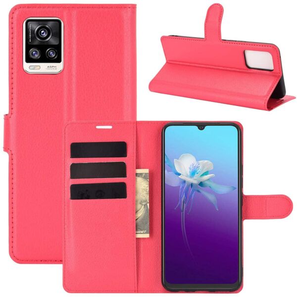

Чехол-книжка Litchie Wallet для Vivo V20 Red