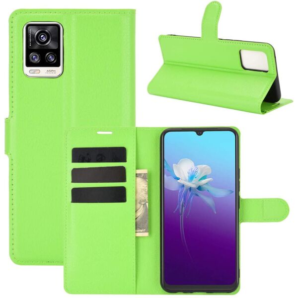 

Чехол-книжка Litchie Wallet для Vivo V20 Green