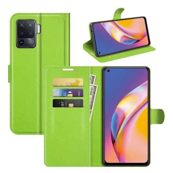 

Чехол-книжка Litchie Wallet для Oppo Reno 5 Lite Green