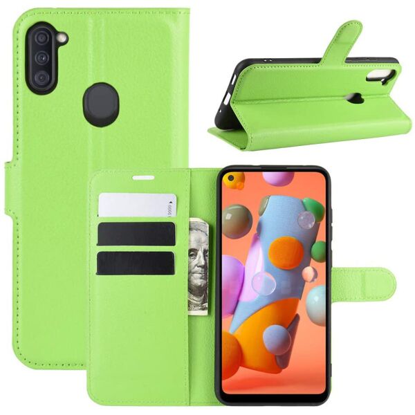 

Чехол-книжка Litchie Wallet для Samsung Galaxy M11 Green