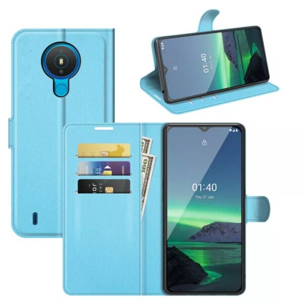 

Чехол-книжка Litchie Wallet для Nokia 1.4 Blue