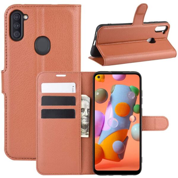 

Чехол-книжка Litchie Wallet для Samsung Galaxy M11 Brown