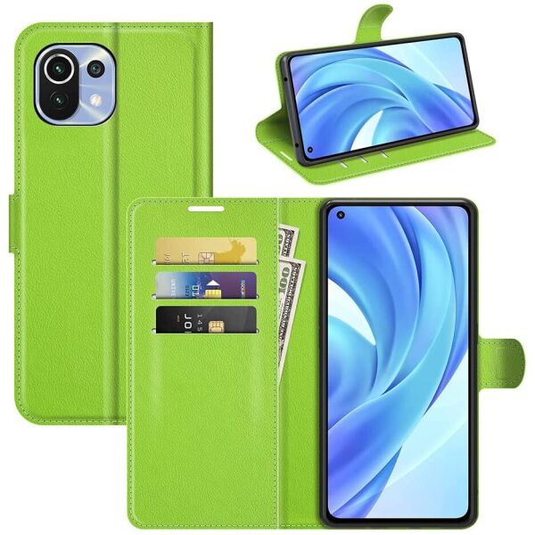 

Чехол-книжка Litchie Wallet для Xiaomi Mi 11 Lite Green