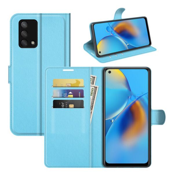 

Чехол-книжка Litchie Wallet для Oppo A74 Blue
