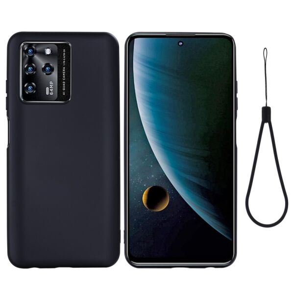 

Чехол для ZTE Blade V30 (ЗТЕ Блейд В30) силиконовый со шнурком, Original Full Soft Case, Черный