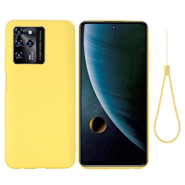 

Чехол для ZTE Blade V30 (ЗТЕ Блейд В30) силиконовый со шнурком, Original Full Soft Case, Желтый