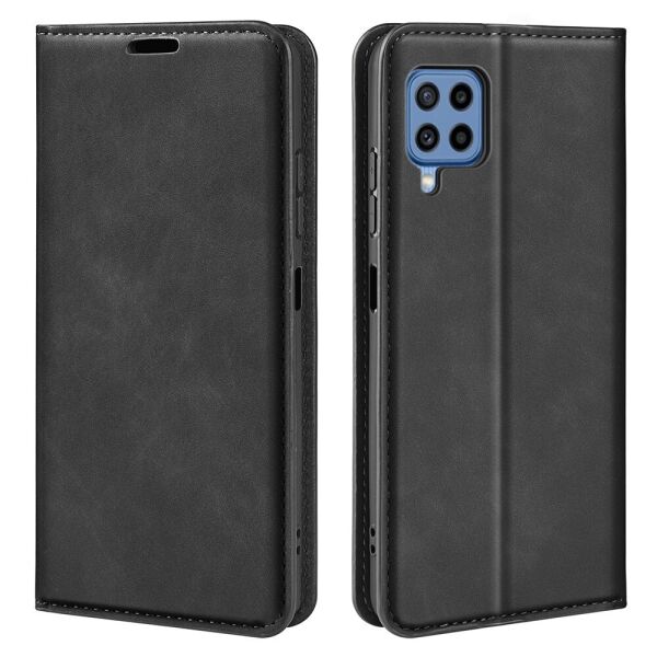 

Чехол книжка для Samsung Galaxy M22 M225 боковой, Velvet, Черный