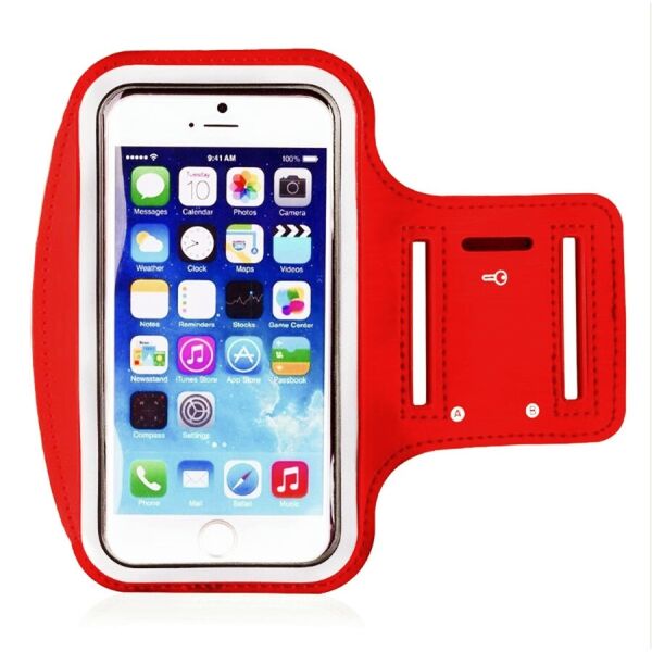 Спортивный чехол на руку для телефона 4,7-6,5 дюймов с отражающей свет рамкой Красный (СH656)