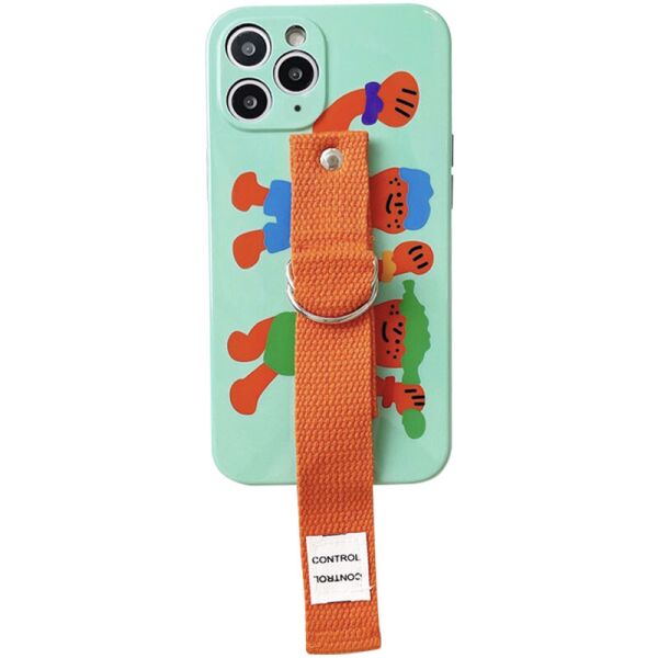 

Чехол Funny Holder с цветным ремешком для Apple iPhone 11 Pro Max (6.5") Зеленый / Оранжевый