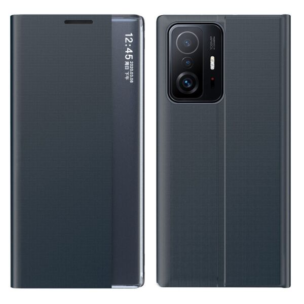 

Чехол книжка Smart Cover для Xiaomi 11T Pro Vertical Window, Темно-синий