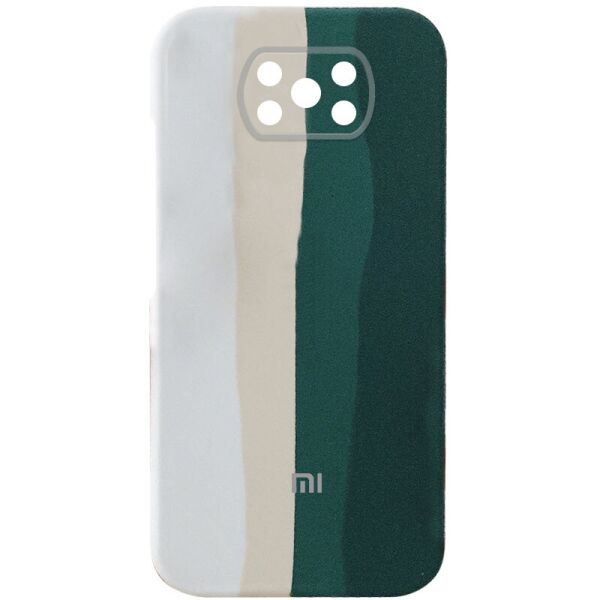 

Чехол Silicone Cover Full Rainbow для Xiaomi Redmi Note 10 5G / Poco M3 Pro Белый / Зеленый