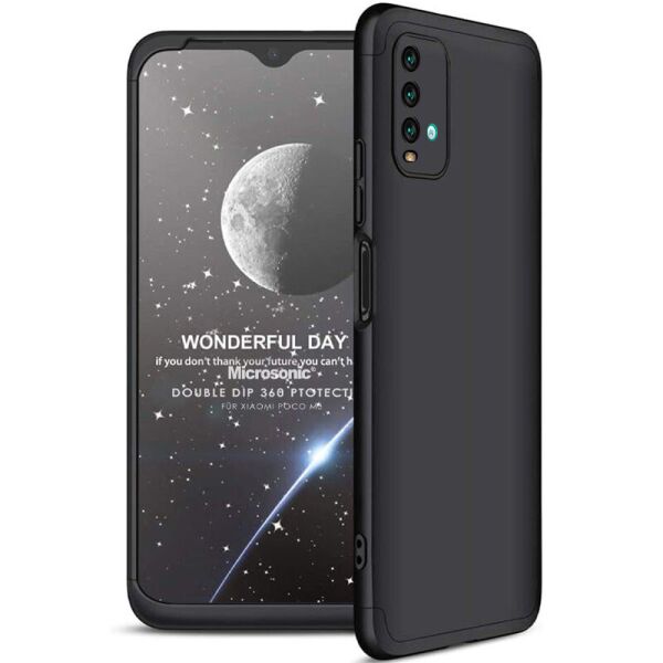 

Пластиковая накладка GKK LikGus 360 градусов (opp) для Xiaomi Redmi Note 9 4G / Redmi 9 Power / 9T Черный