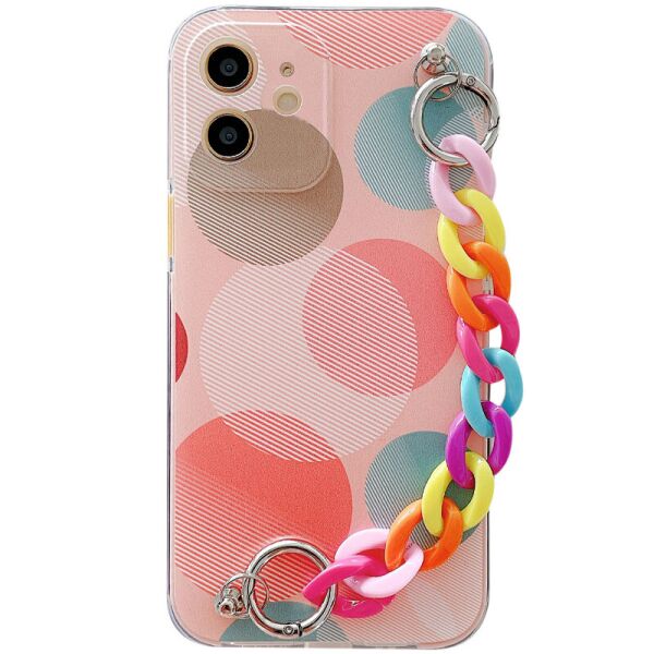 

TPU+PC чехол Colorspot с ремешком-цепью для Apple iPhone 11 (6.1") Bubbles