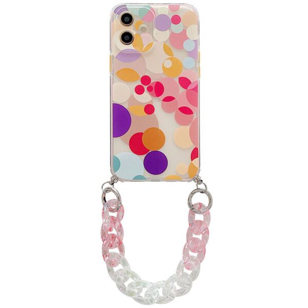 

TPU+PC чехол Colorific с подвесной цепью для Apple iPhone 11 (6.1") Bubbles