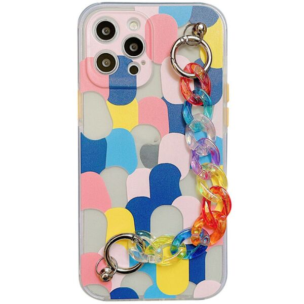 

TPU+PC чехол Colorspot с ремешком-цепью для Apple iPhone 12 Pro (6.1") Dots