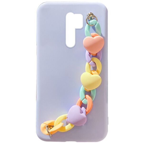 

Чехол Chained Heart c подвесной цепочкой для Xiaomi Redmi 9 Lilac Blue