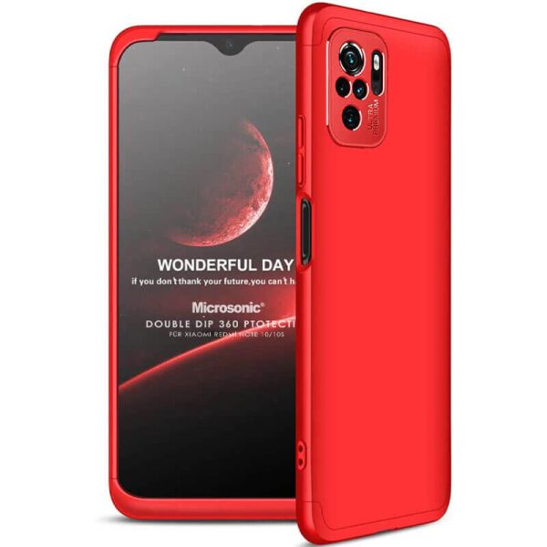 

Пластиковая накладка GKK LikGus 360 градусов (opp) для Xiaomi Redmi Note 10 / Note 10s Красный