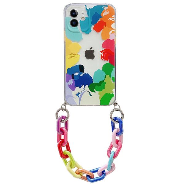 

TPU+PC чехол Colorific с подвесной цепью для Apple iPhone 12 mini (5.4") Palette