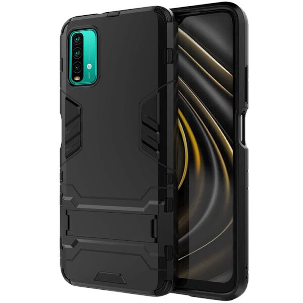 

Ударопрочный чехол-подставка Transformer для Xiaomi Redmi Note 9 4G / Redmi 9 Power/Redmi 9T/Poco M3 Черный / Soul Black
