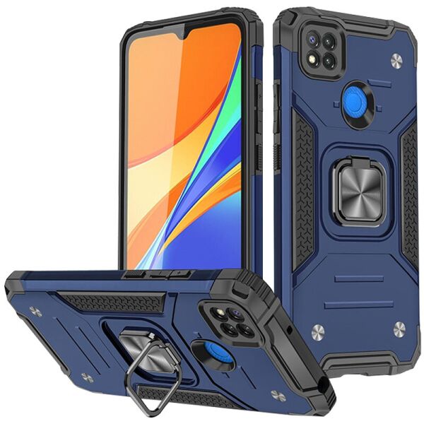 

Ударопрочный чехол Union Ring for Magnet для Xiaomi Redmi 9C Синий