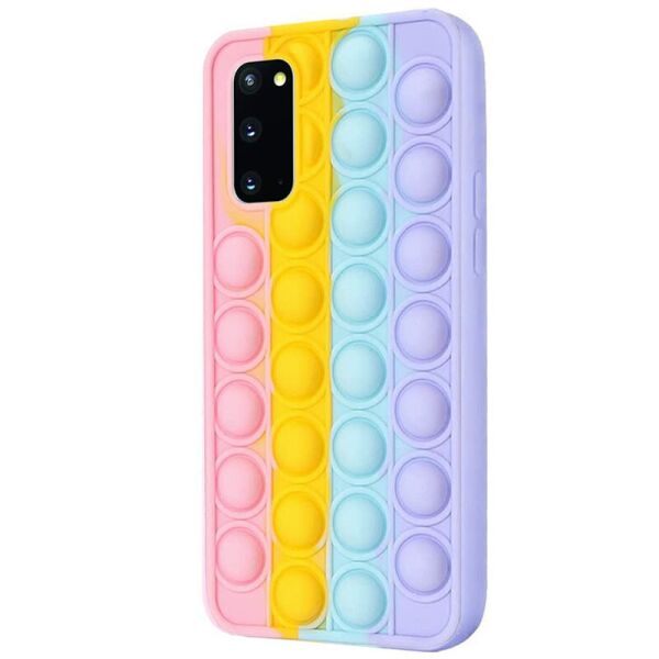 

Cиликоновый 3D чехол-антистресс Pop it Bubble для Samsung Galaxy S20+ Разноцветный
