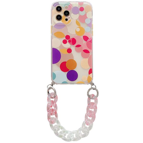 

TPU+PC чехол Colorific с подвесной цепью для Apple iPhone 12 Pro Max (6.7") Bubbles