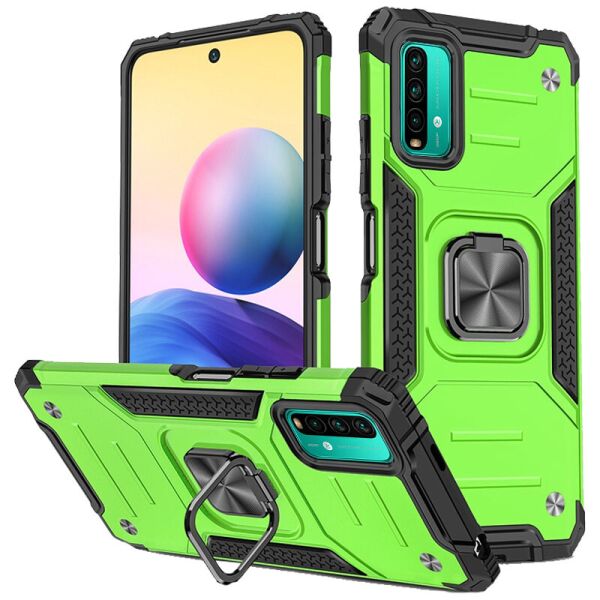 

Ударопрочный чехол Union Ring for Magnet для Xiaomi Redmi Note 9 4G / Redmi 9 Power/Redmi 9T Салатовый