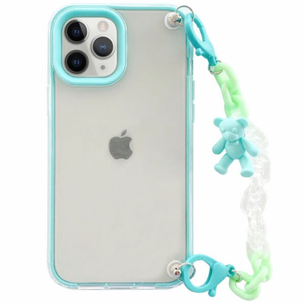 

Чехол Crystal Bear c подвесной цепочкой для Apple iPhone 11 Pro Max (6.5") Бирюзовый